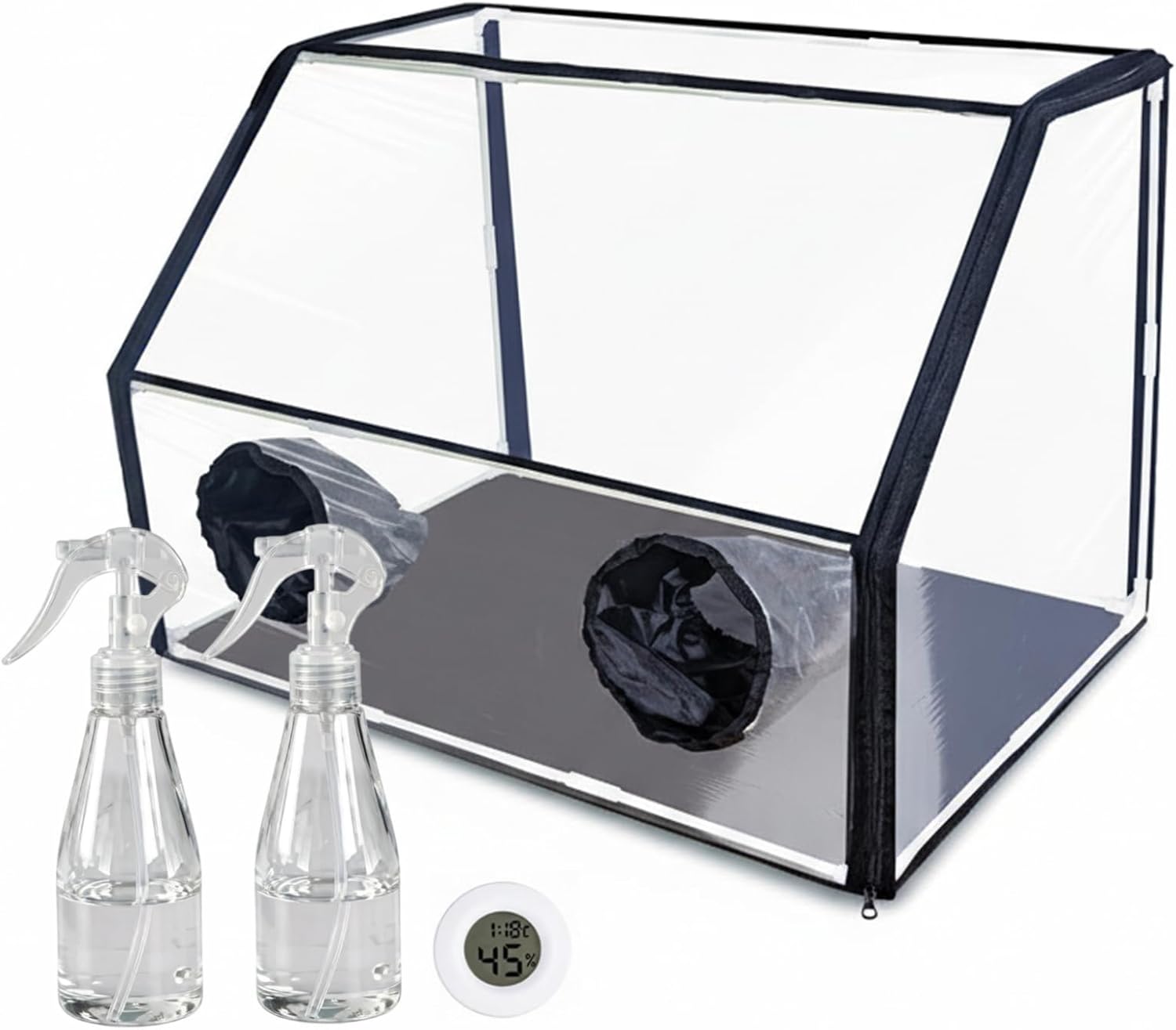 Mushroom Grow Tent, Clear View & Spore Guard Still Air Box Mycology Kit Includes Thermometer & Misters for Indoor Mushroom Growing, 24×16×16in, Tent