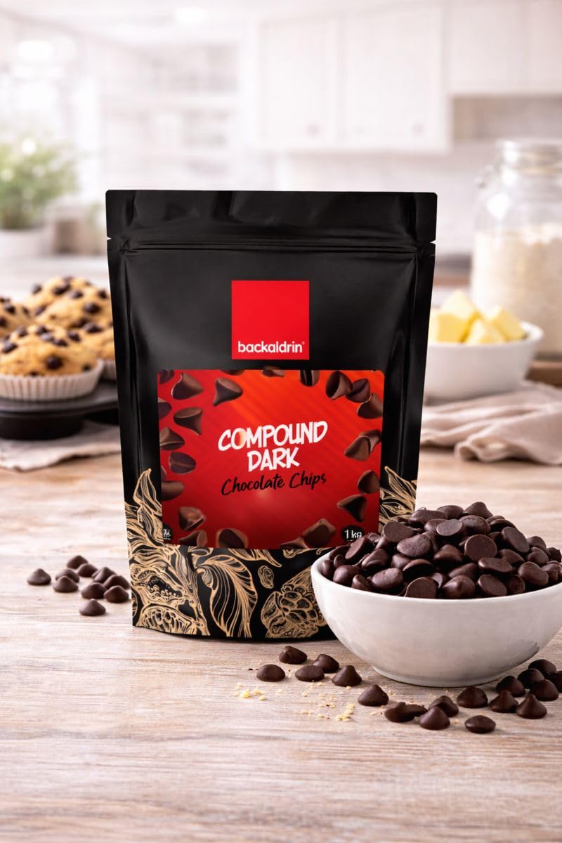 Premium Dark Chocolate Chips - Rich Chocolate Chips for Baking Cookies, Brownies, Cakes & Desserts - Deep Dark Chocolate Flavor - 11 lb (5 kg) Bulk Professional Size
