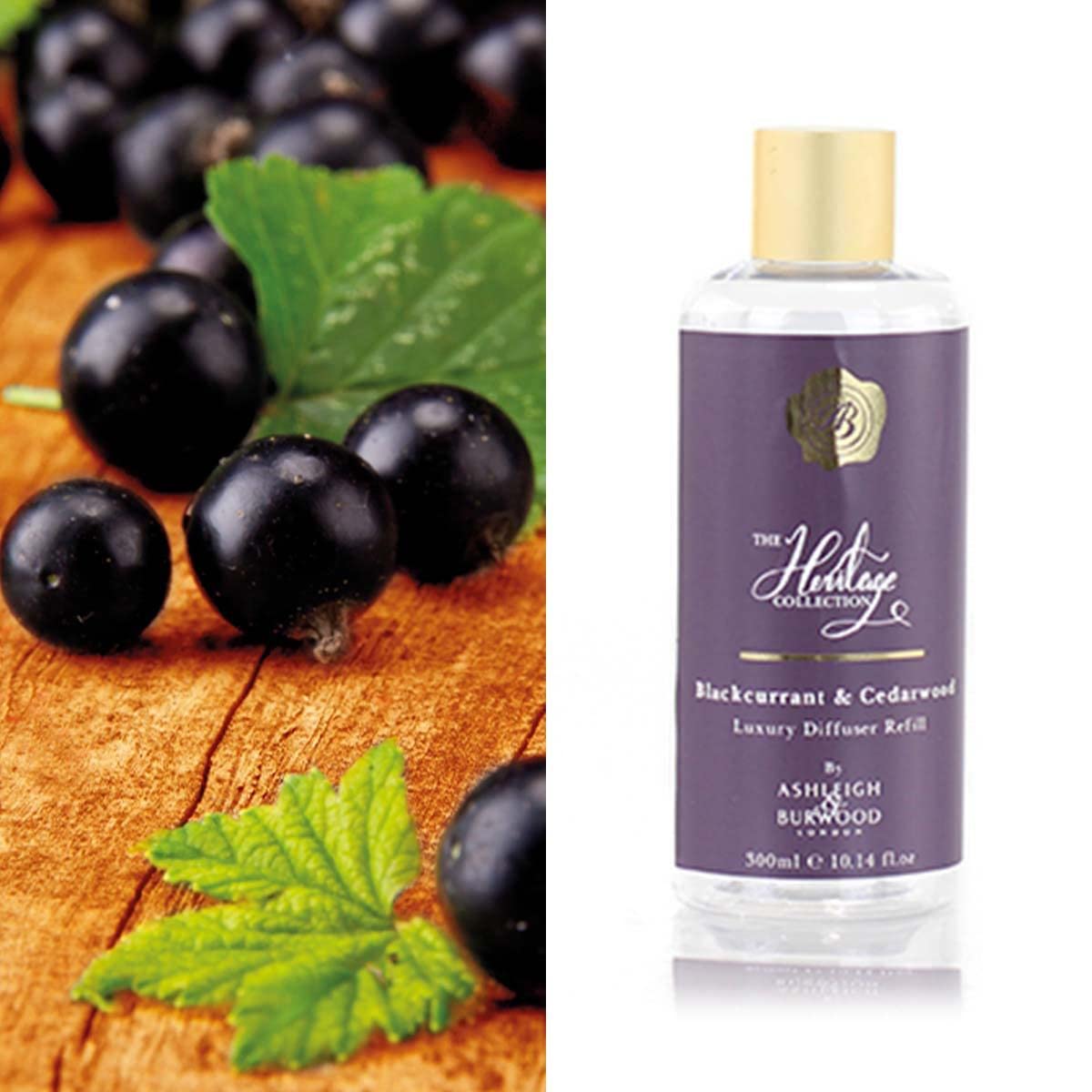 Ashleigh & Burwood The Heritage Collection Reed Diffuser refill - Blackcurrent & Cedarwood
