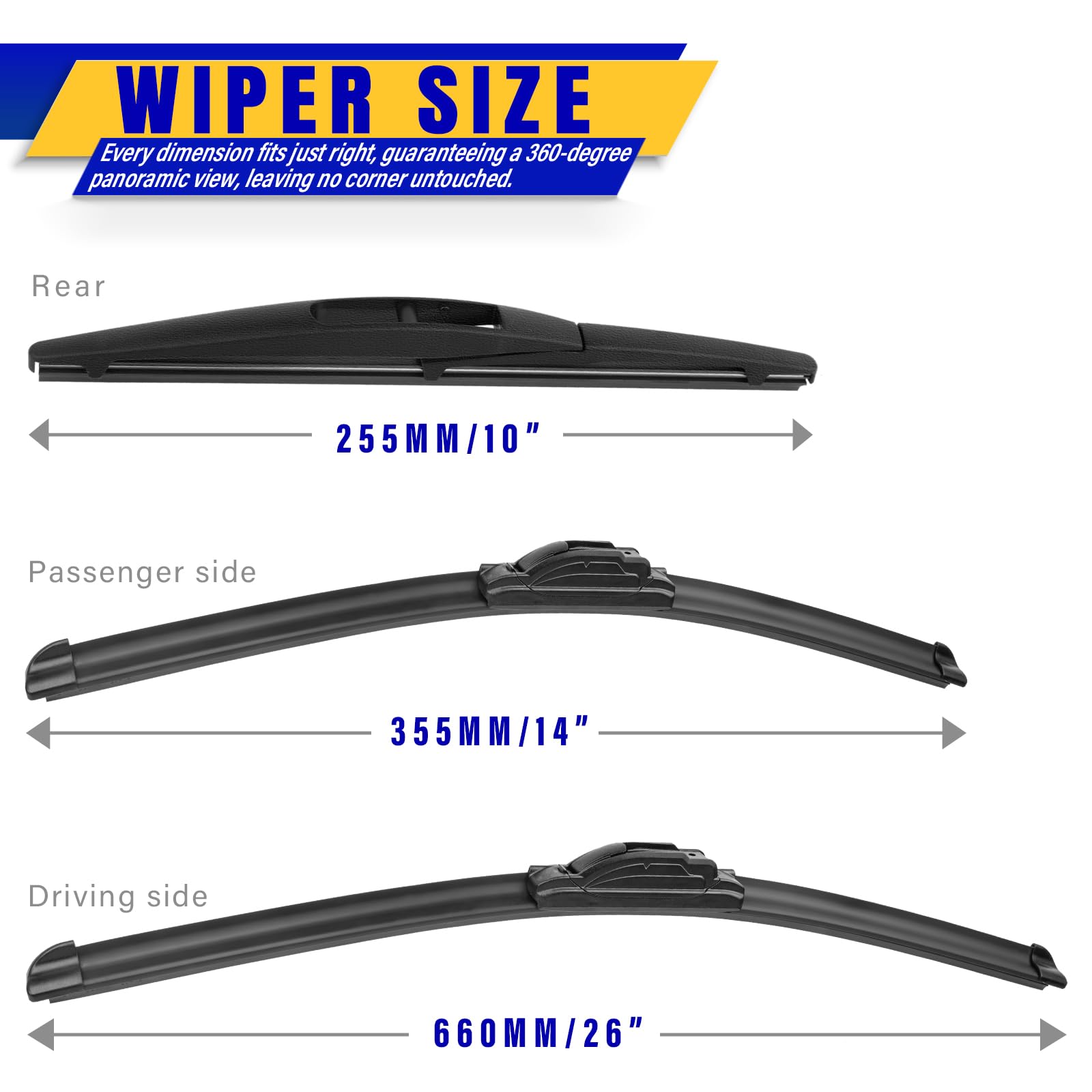 10-inch Rear Wiper Blade For Suzuki SX4 & Swift 2007-2017 – Easy Install