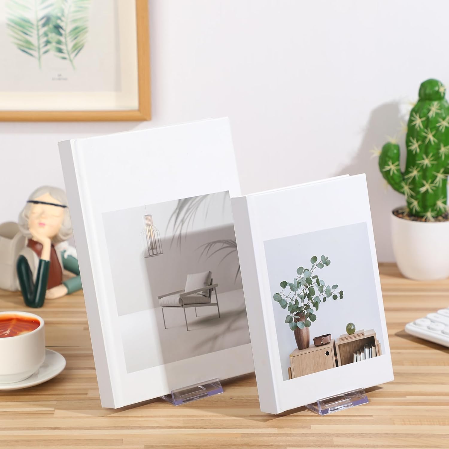 36 Pack Acrylic Book Stand for Display Adjustable Clear Display Holder Easel Collector Stand for Home Office Back to School Comic Album CD Magazine Postcard Artworks (4.2 x 4.3 x 2.35 Inch)