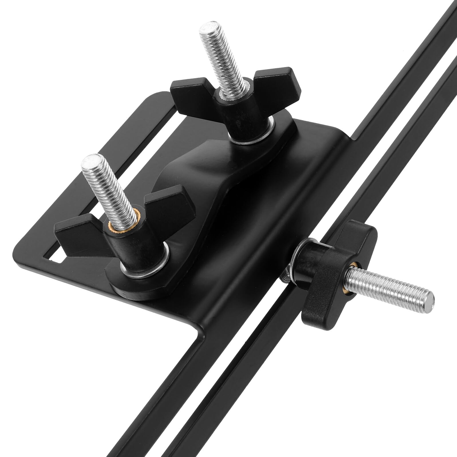 Supporto per Campanaccio per Batteria Doppio 4 Gruppi Nero | Metallo, Sgancio Rapido, per Percussioni e Drum Kit, Finitura Moderna, Uso in Studio e Live