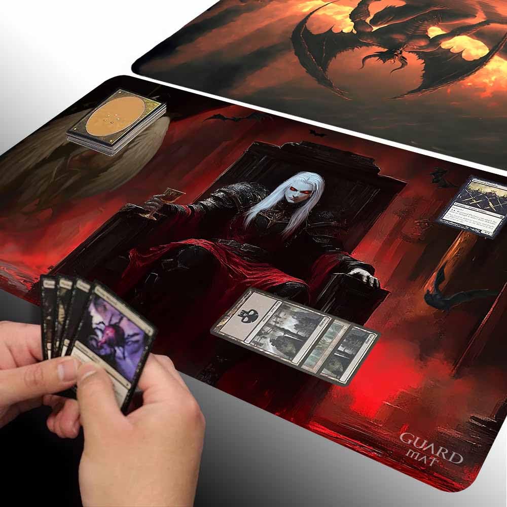 Edgar Markov (Bordi Cuciti) - Tappetino per Carte Magic - Tappeto per Gioco - Playmat Compatibile con MTG, Signore degli Anelli, TCG, Gioco di Carte