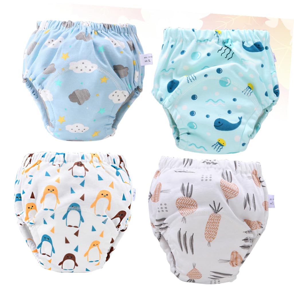 3 Zestawy Spodnie Treningowe Dziecka Oddychające Pieluchy Spodnie Treningowe Do Nocnika Pieluchy Do Z Tkaniny Niemowląt Niemowląt 4 * 3