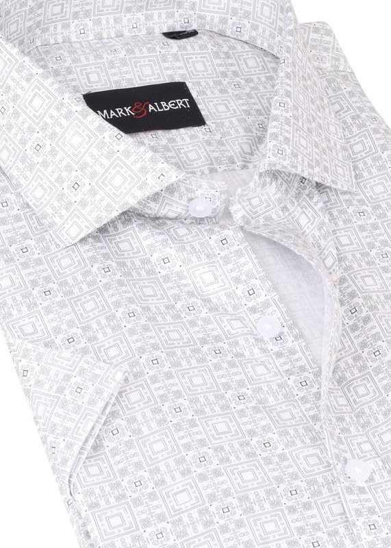 Image of MARK & ALBERT Mens Half Sleeves Printed Shirt