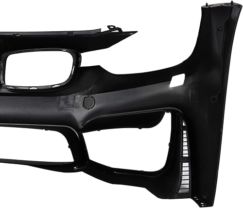 Miniatura 5 de PENSUN M3 - Kit de cubierta de parachoques delantero estilo reajustado con borde delantero sin PDC y agujeros para luces antiniebla, apto para BMW