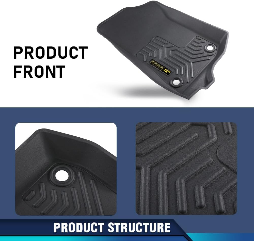 PIT66 Floor Mats Cargo Liners Compatible with 2018-2024 2025 Jeep Wrangler JL Unlimited 4 Door Only (Not Fit for JK/4XE) Heavy Duty TPE 1st and 2nd Row Car Mats alfombras para carro