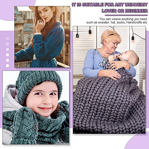 Coopay 35cm Long Lightweight Knitting Needles for Arthritis Hands - Funky Colored Metal Set, 10 Pairs of Aluminum Complete Set - Image 6