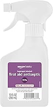 Amazon Basics 91% Isopropyl Alcohol First Aid Antiseptic Spray Bottle, 10 Fluid Ounces, 1-Pack (Previously Solimo)
