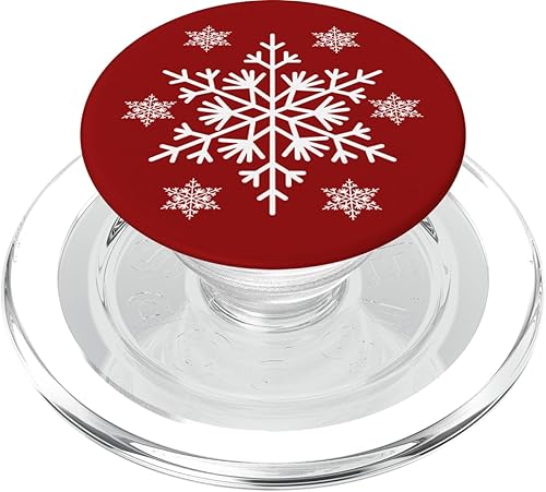 Miniatura 7 de Soporte para dedos de Navidad con copos de nieve para temporada navideña, PopSockets estándar PopGrip