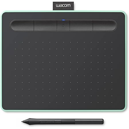 Wacom Intuos Small Bluetooth Graphics Drawing Tablet, Portable for Teachers, Students and Creators, 4 Customizable ExpressKeys, Compatible with Chromebook Mac OS Android and Windows - Pistachio