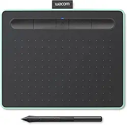 Mesa Digitalizadora Wacom Bluetooth Pequena Intuos Criativa - CTL4100WLE0, Verde e Preta, Pequeno