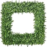 Tulvend 22" Boxwood Wreaths for Front Door, Realistic Green Square Boxwood Wreath for Year-Round Decor, Artificial Spring Summer Wreaths for Outdoor Indoor Wedding Farmhouse Wall Porch Decor