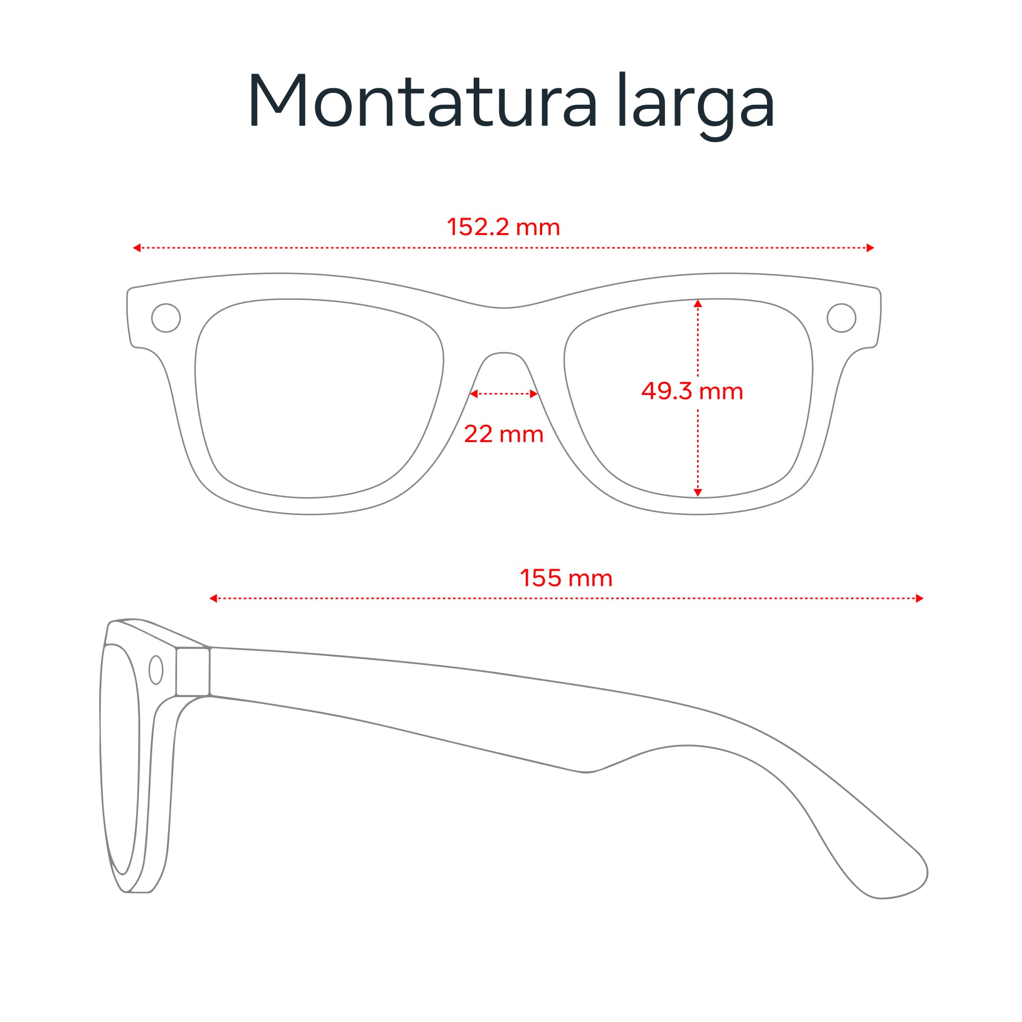 Ray-Ban Meta (Gen 2) Wayfarer Occhiali AI per Uomo, Donna — Fotocamera 12 MP, Video 3K Ultra HD, Open-Ear Audio, Meta AI — 2X Durata della Batteria — Montatura Nera Opaca, Lente Transitions Grey