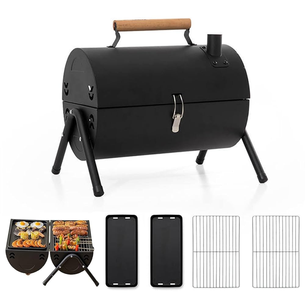安売セール✨BBQコンロ ４～6人用 蓋付き★トング有 Amazon.co.jp: バーベキューコンロ4~6人用ホームポータブル