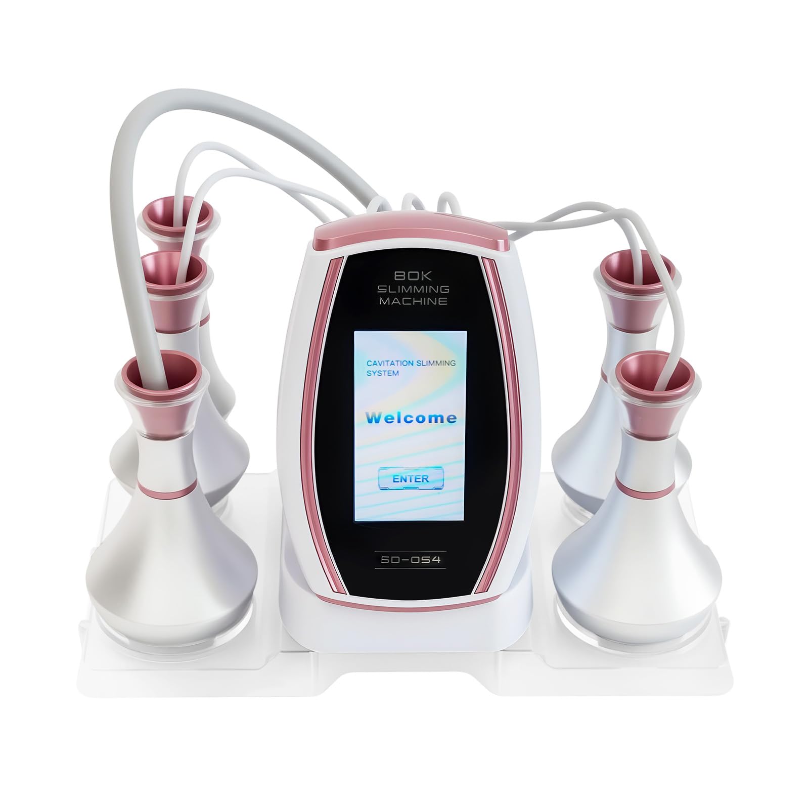 Macchina dimagrante, dispositivo a radiofrequenza 80K, massaggiatore elettrico per la cellulite da 220 V, con touch screen a LED, per perdita di peso ad alta frequenza, per viso, pancia