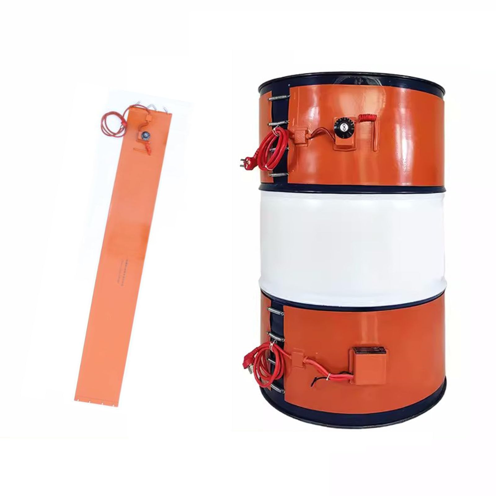 Bande chauffante pour fût, Ceinture chauffante en caoutchouc de silicone for fûts d'huile avec thermostat réglable(30L 250X 900mm)