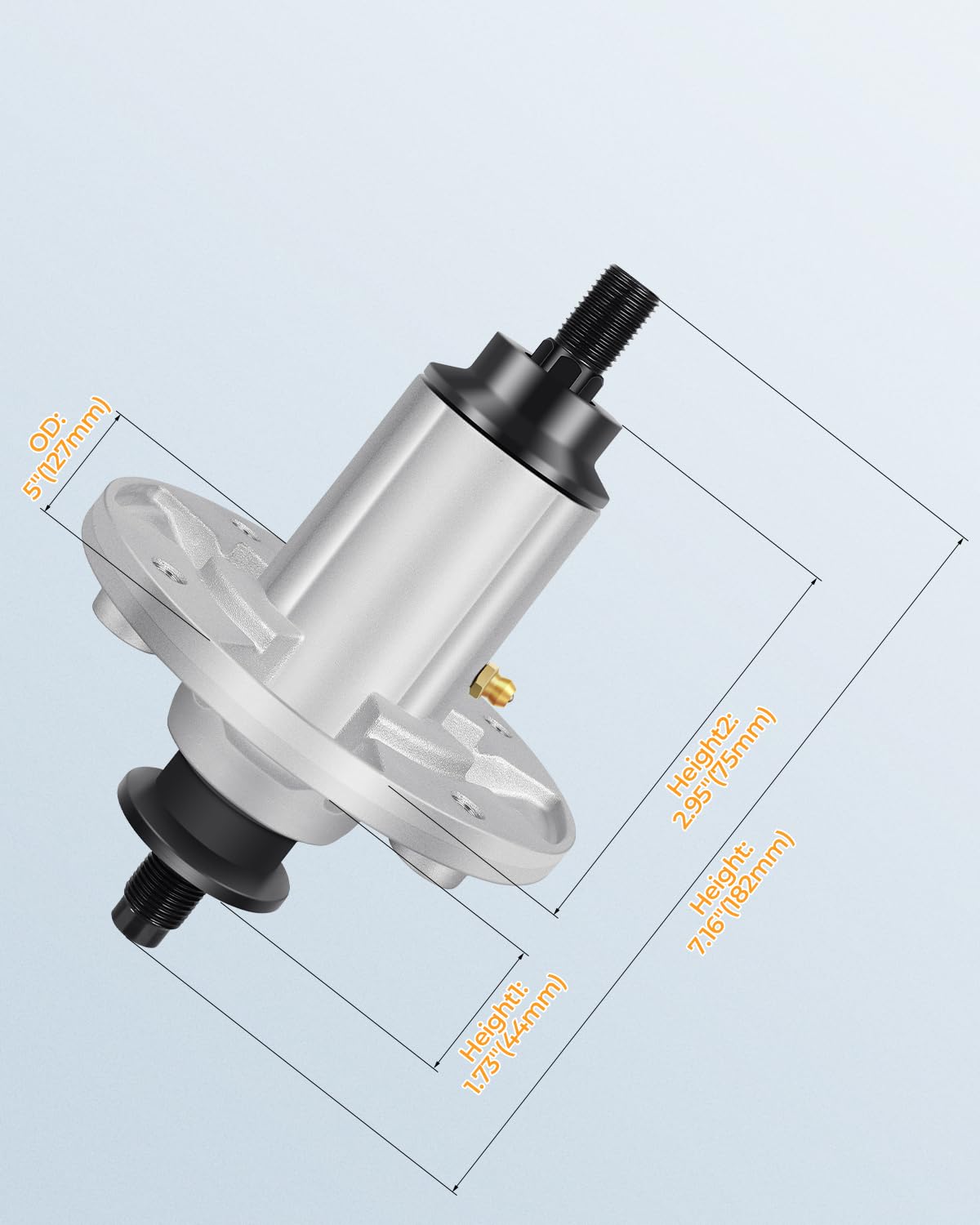 Husillo de cortacésped para John Deere 115 D140 E110 LA115 X126 Sabo 92H, número de pieza de repuesto GY21098 GY20454 GY20867 GY20962 AUC15811 GY21099 GY20899 3 GY20 592 - Cortacésped para montar (3