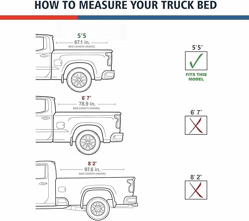 Miniatura 3 de Cubierta rígida retráctil Tonneau Se adapta a la caja de camioneta Ford F-150 2015-2025 de 5.5 pies (66 pulgadas) (incluye RaptorLightning) Diseño