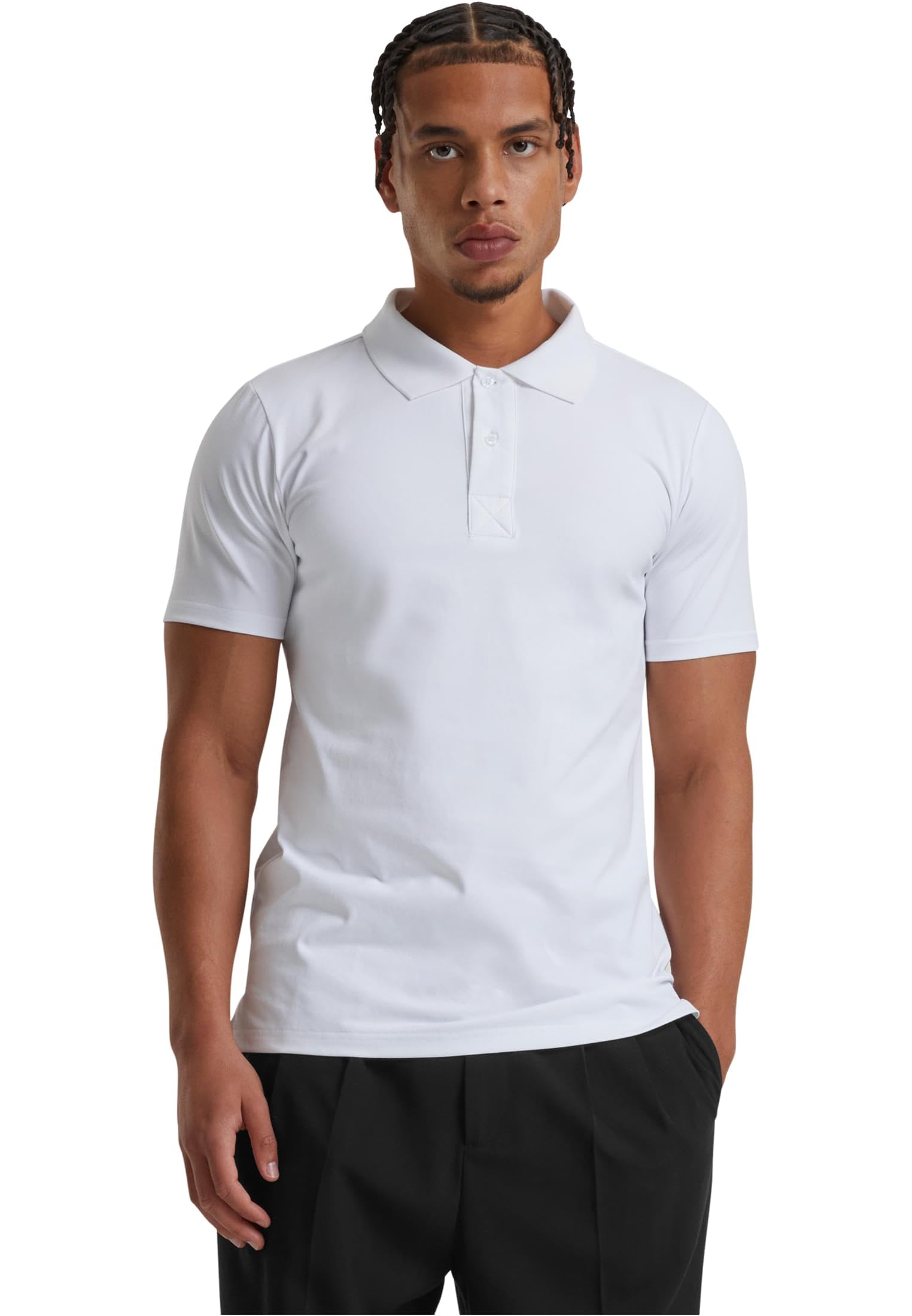 Urban Classics Sorona Polo Tee White, 5XL