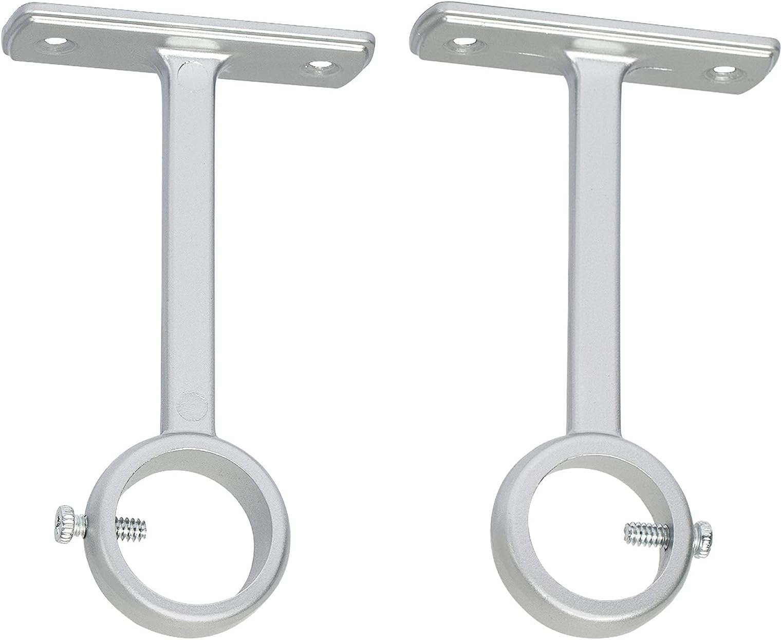 KXLife Ceiling-Mount Curtain Rod Bracket, Ceiling or Wall Mounted Heavy Duty Bracket(Set of 2, Nickel)