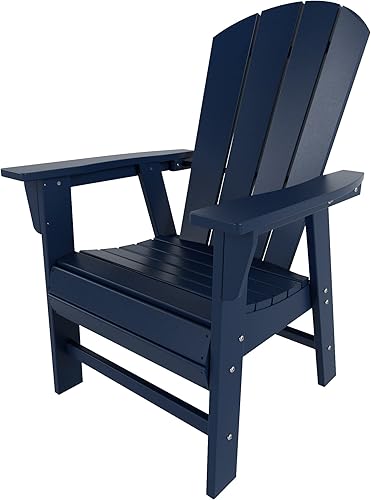 Vista 62 de WestinTrends Malibu Malibu Patio al aire libre HDPE plástico Adirondack silla comedor teca