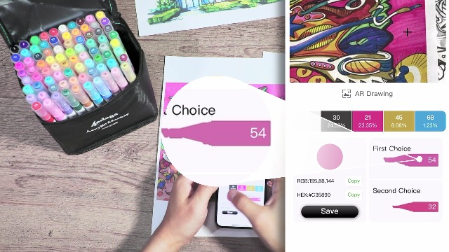 Amazon | アクリルマーカー 80色セット 色付き号水性ペン 無料アプリ