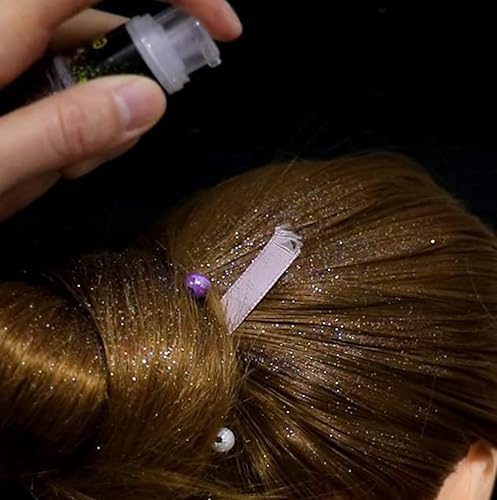 Miniatura 7 de Go Ho Spray de purpurina para el cabello y el cuerpo, con efecto de brillo UV, maquillaje en polvo para cabellocuerporopa, polvo con purpurina