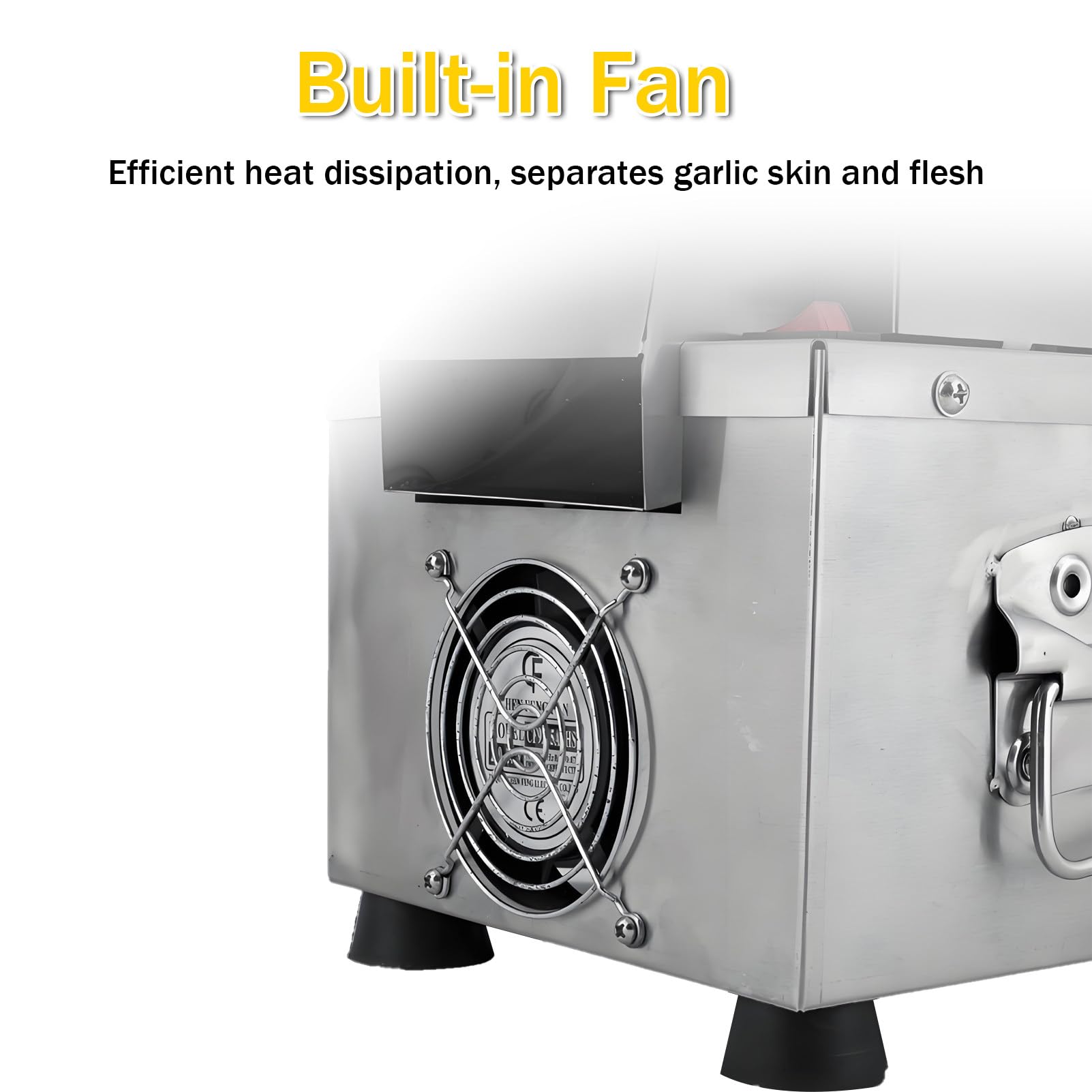 Komercyjna obieraczka do czosnku, elektryczna obieraczka do czosnku ze stali nierdzewnej o mocy 200 W i wydajności 40 kg/h do kuchni restauracyjnych, hotelowych i domowych 220V