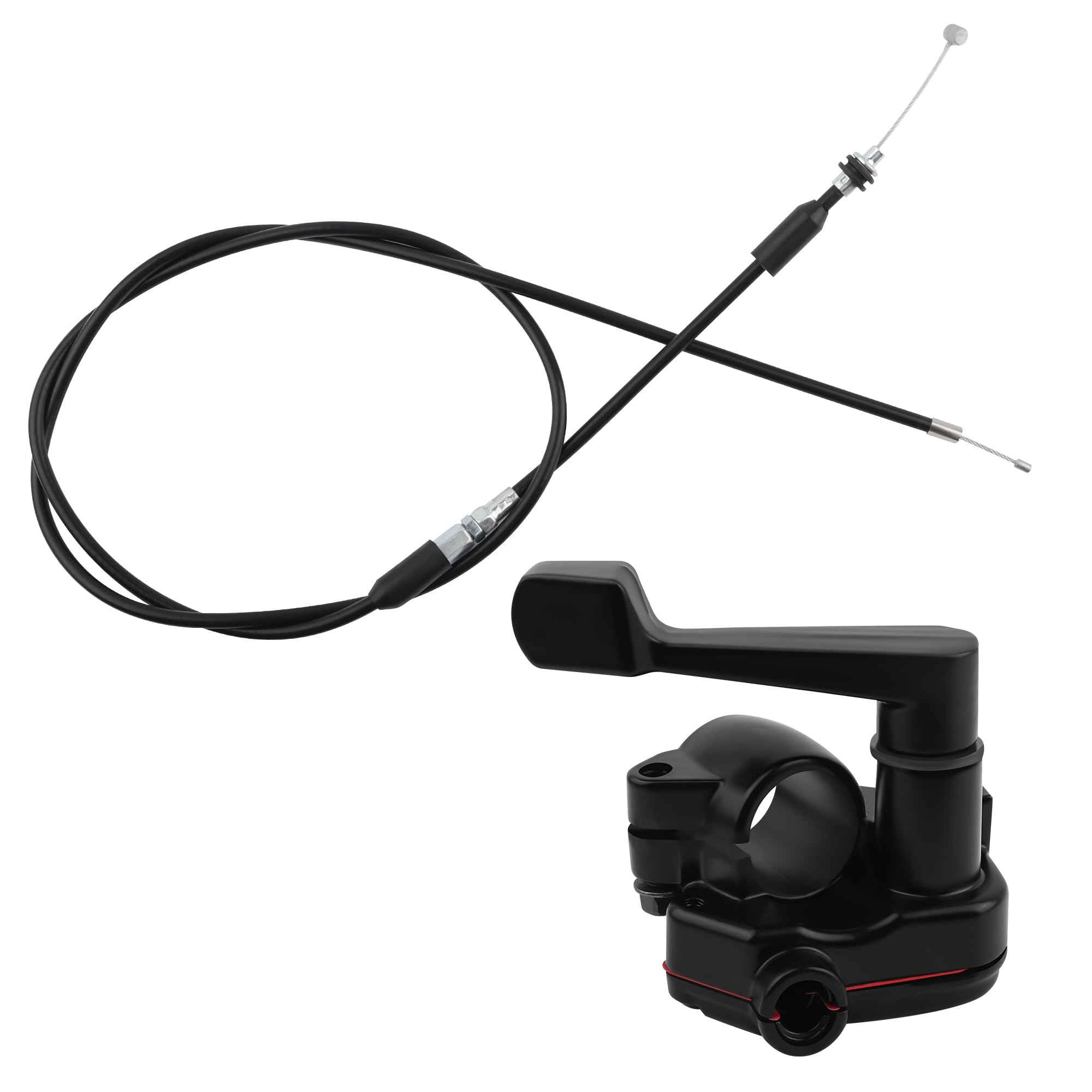 Stacool 7/8'' 22mm Thumb Throttle Kit with Throttle Cable,Aluminum Motorcycle/Mini Bike Throttle Cable Replacement,Universal Motorcycle Accessories for 50-250cc ATV Bike