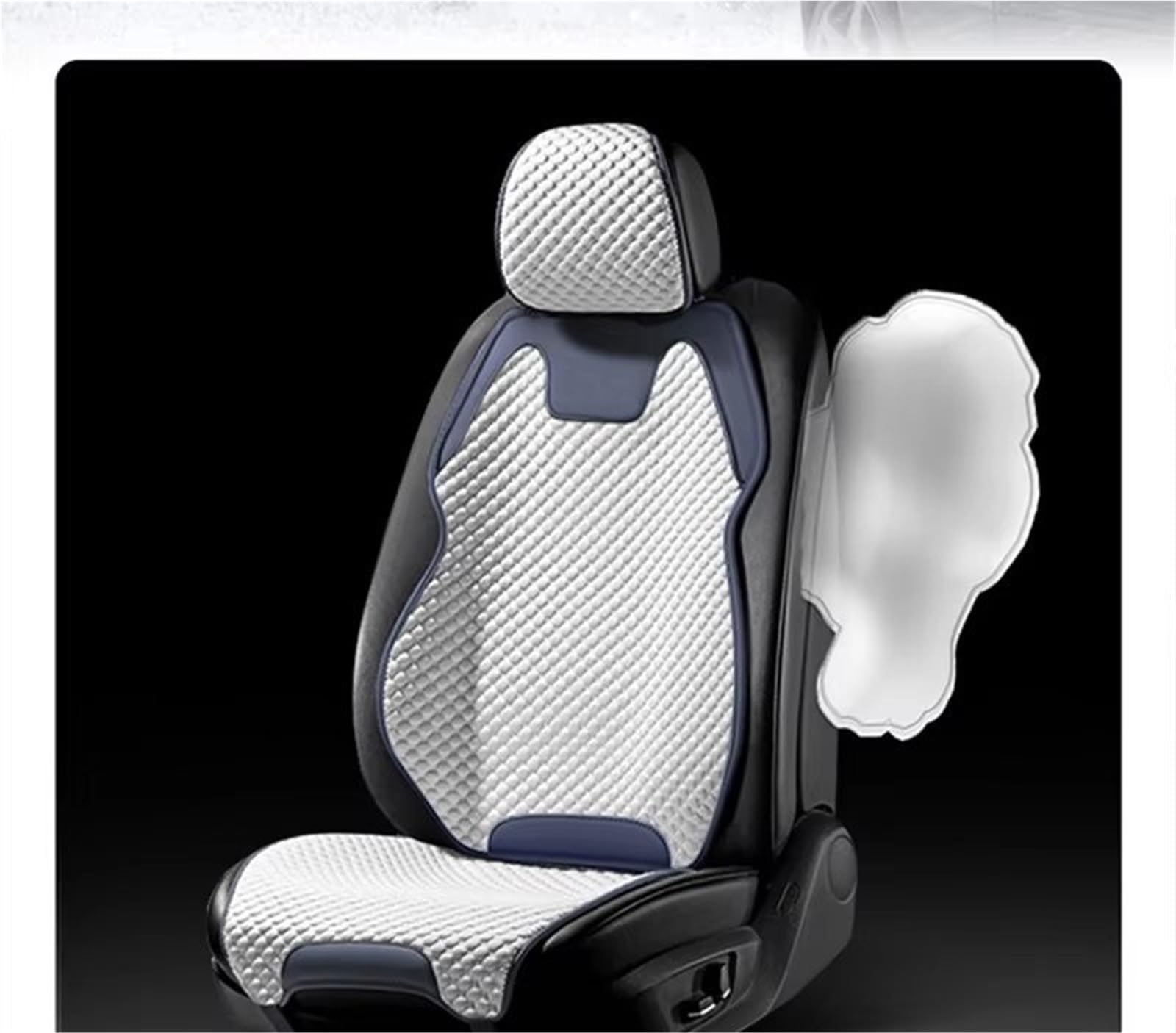 Cuscino per Seggiolino Auto Ice Silk Traspirante Resistente Quattro Stagioni Universale con Fodera Anteriore Singola Divisa Copri Sedile Auto