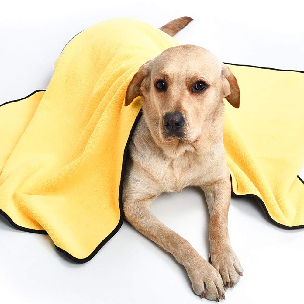 Serviette de Chien pour Chien Ultra Absorbante pour Chiens et Chiots, Serviette de Bain en Microfibre à Séchage Rapide