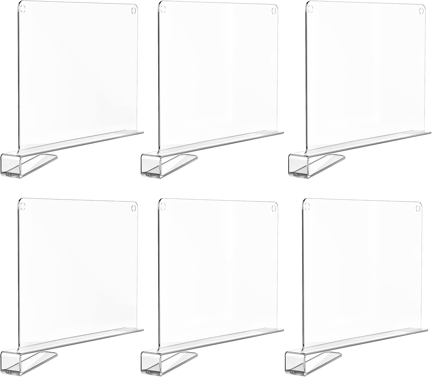 HBlife 6 Pack Clear Shelf Dividers Home & Kitchen