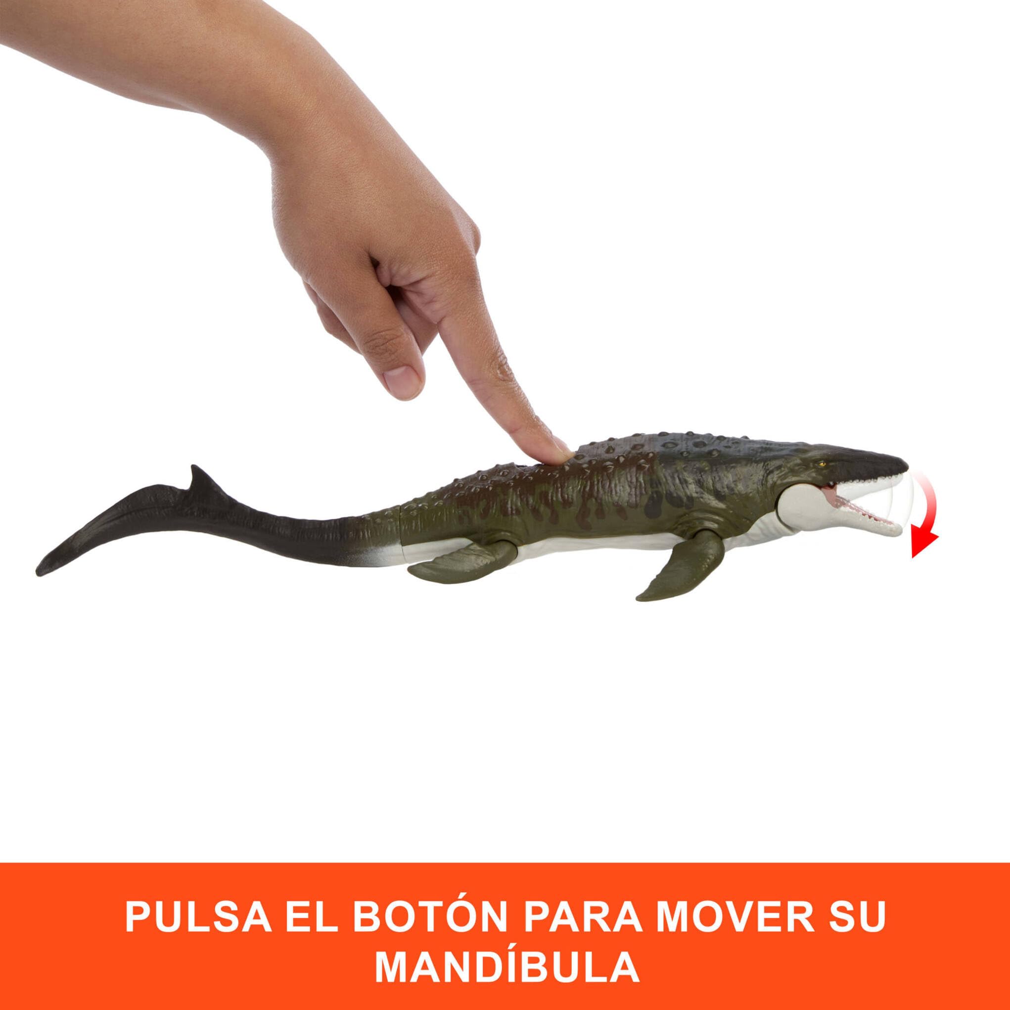 Mattel Jurassic World: El Renacer Matchbox Barco de rescate y mosasaurio, Conjunto de juego, barco de rescate dinosaurio, Jeep metálico, misiles arpón y bote de rescate desmontable, JGG61