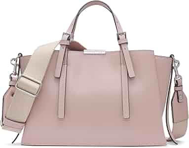 Amazon.com: Halston Carrie Top Zip Satchel, Rose : Clothing, Shoes