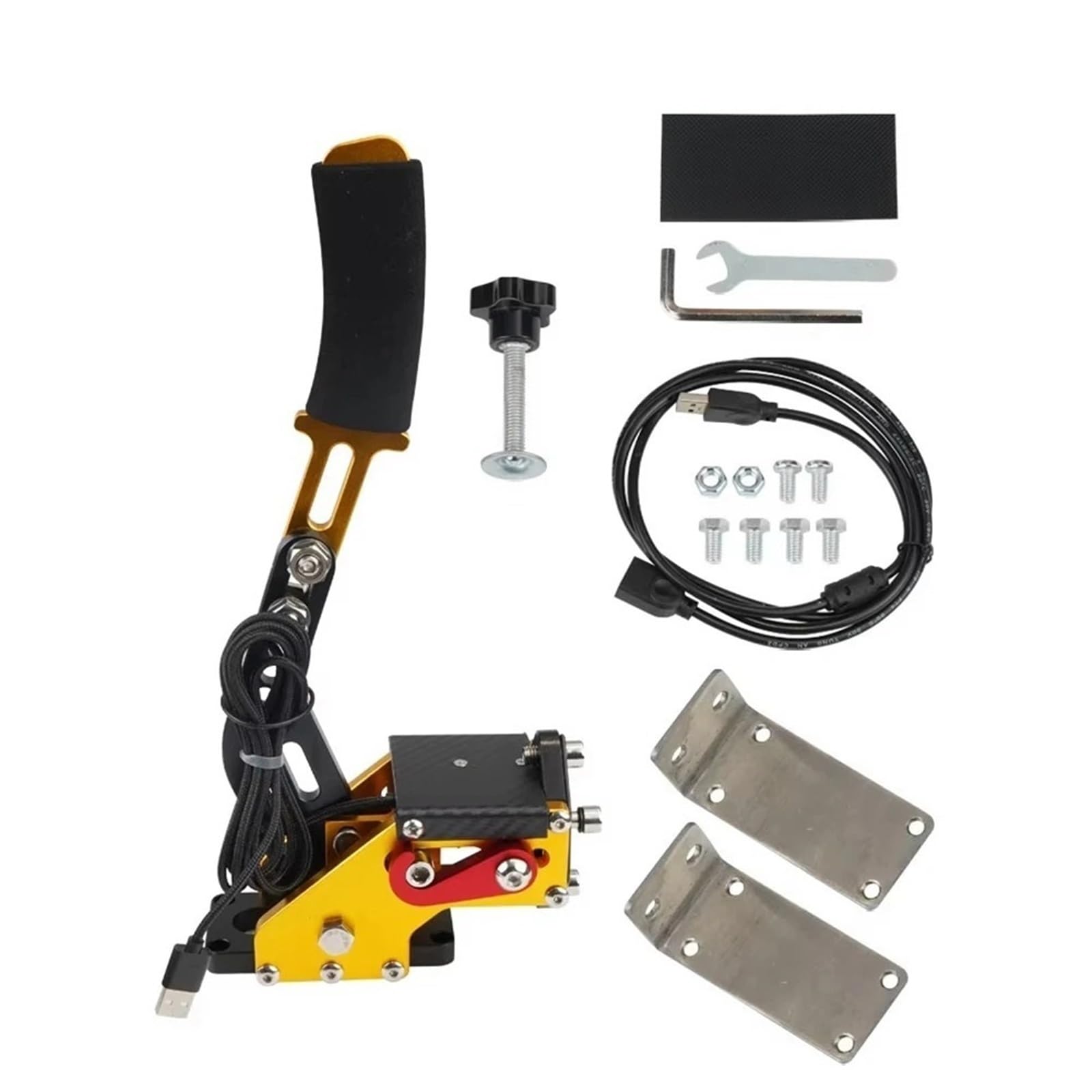 empuñadura de Freno Freno de Mano USB para Juegos de Carreras de simulación de PC Logitech G25/27/29 T300 T500, Sistema de Freno de Mano Fanatecosw Dirt Rally(BL NO Accessory)