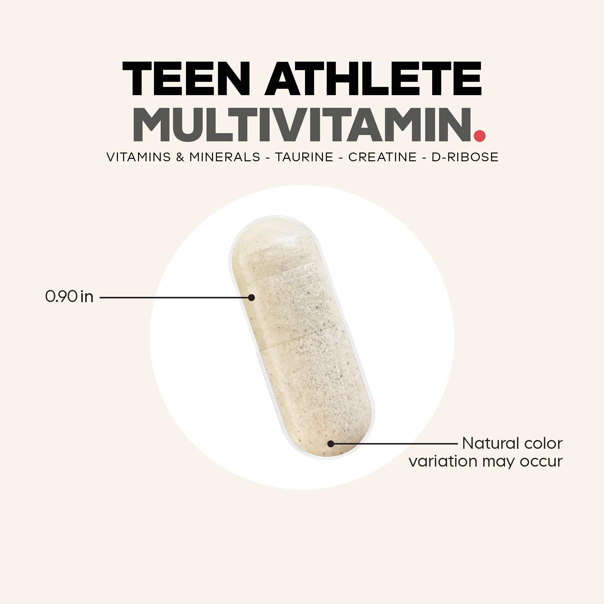 Codeage Teen Athlete Multivitamin Sports Supplement - Creatine, Methylated B Vitamins, Taurine, UC-II Collagen, Ferrochel Iron, Ashwagandha, Magnesium, Electrolytes - Non-GMO - 60 Capsules — Amazon image 8