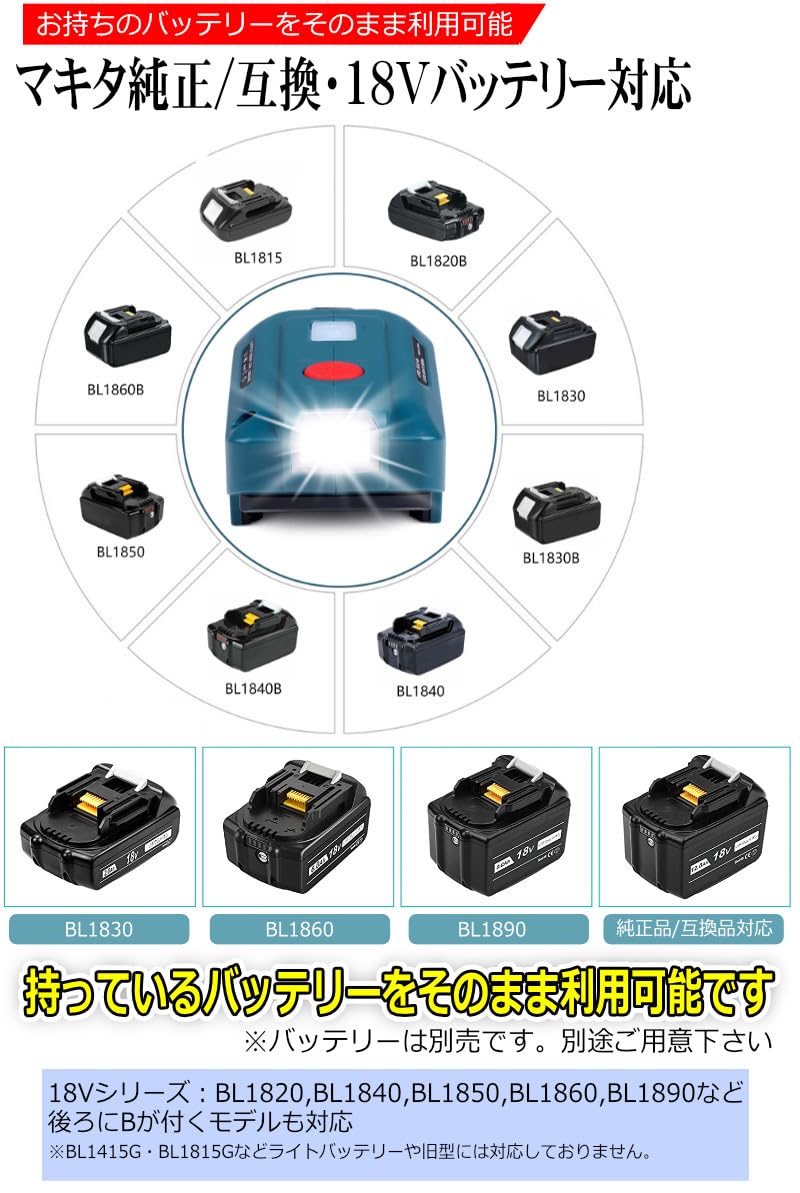 Amazon.co.jp: マキタ 互換 アダプター AC電源 100V makita バッテリー