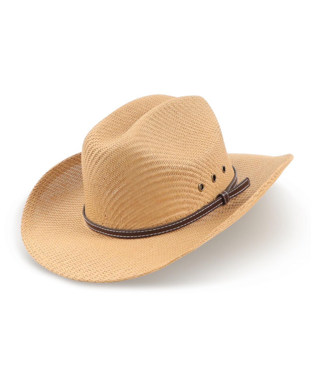 Zylioo M/L/XLL kowbojskie słomkowe kapelusze męskie na duże głowy, kapelusz przeciwsłoneczny z szerokim rondem, kapelusz Trilby Fedora