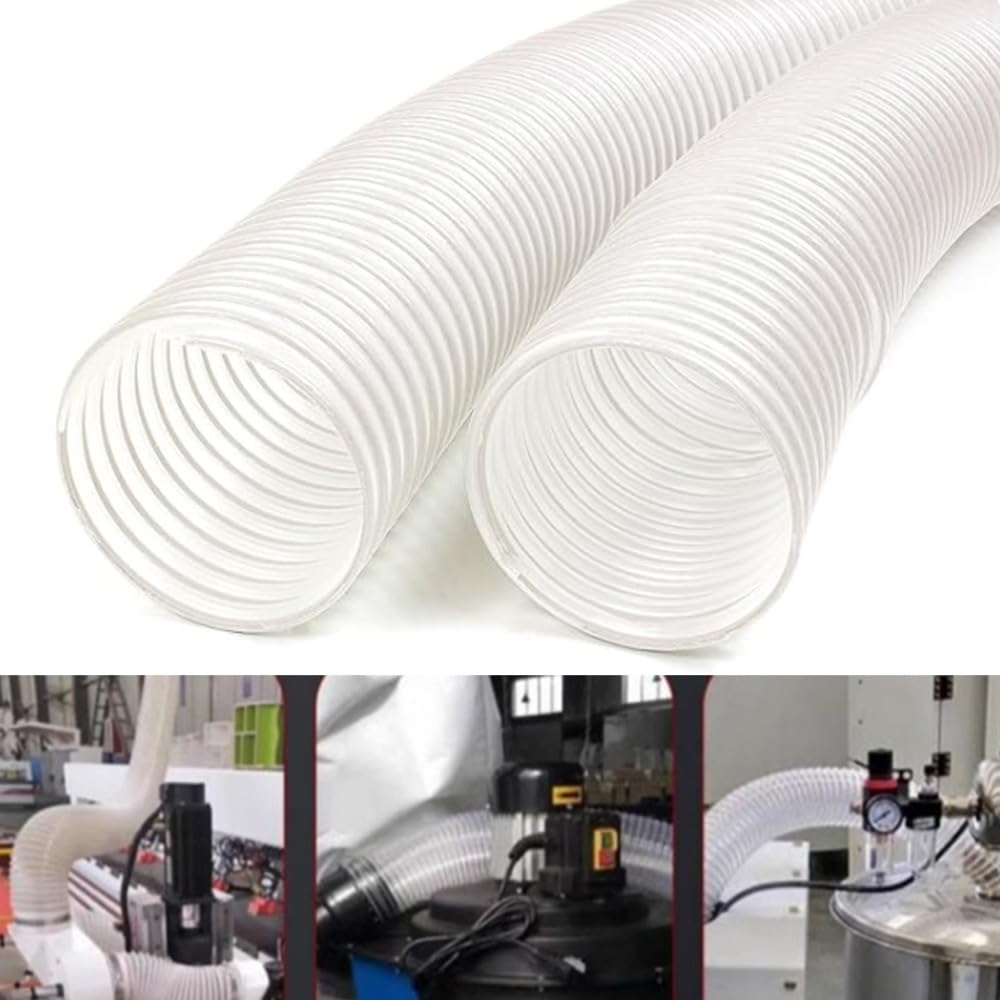 Manguera Recolección Polvo De PVC Para Aspiradora De Construcción，Mangueras Transparente 40/150/200mm Manguera Flexible Para Residuos De Polvo Y Humos(1m/3.28ft,140mm-5 1/2")