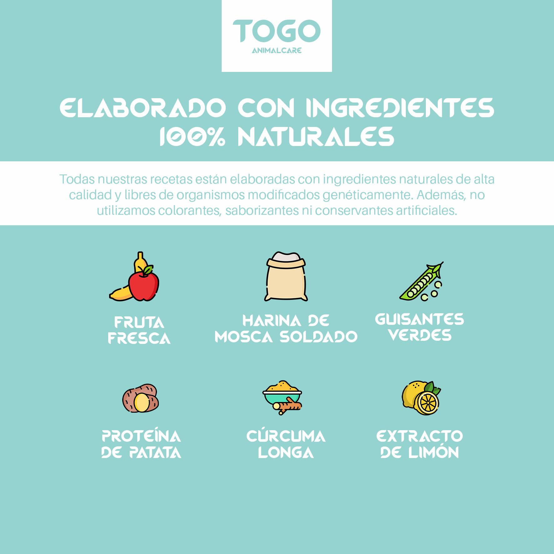 Pienso Hipoalergenico Perros Togo [12 kg] Comida SIN Cereales | Apto para Todas Las Razas | Grandes y Medianas | Ideal Sistema gastrointestinal, renal y Articular | Natural y Light