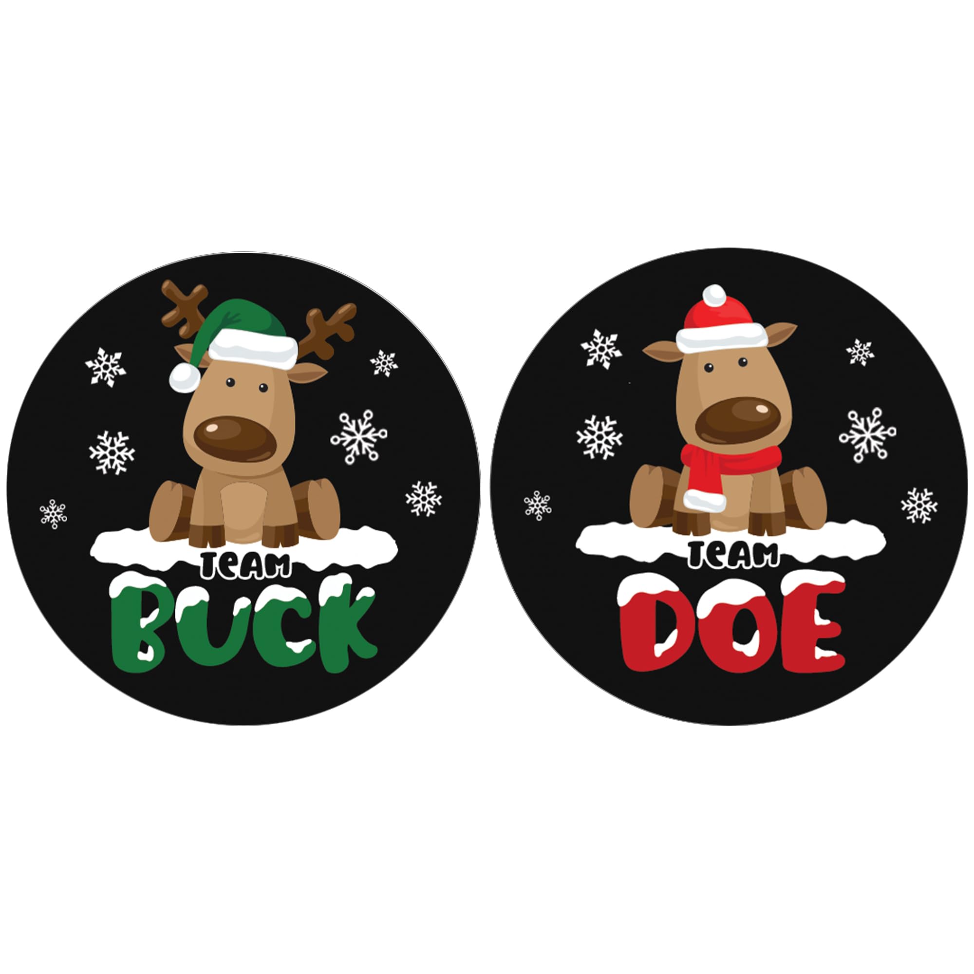 MAGJUCHE Deer Gender Reveal Stickers, 2inch 40 Team Doe Team Buck...