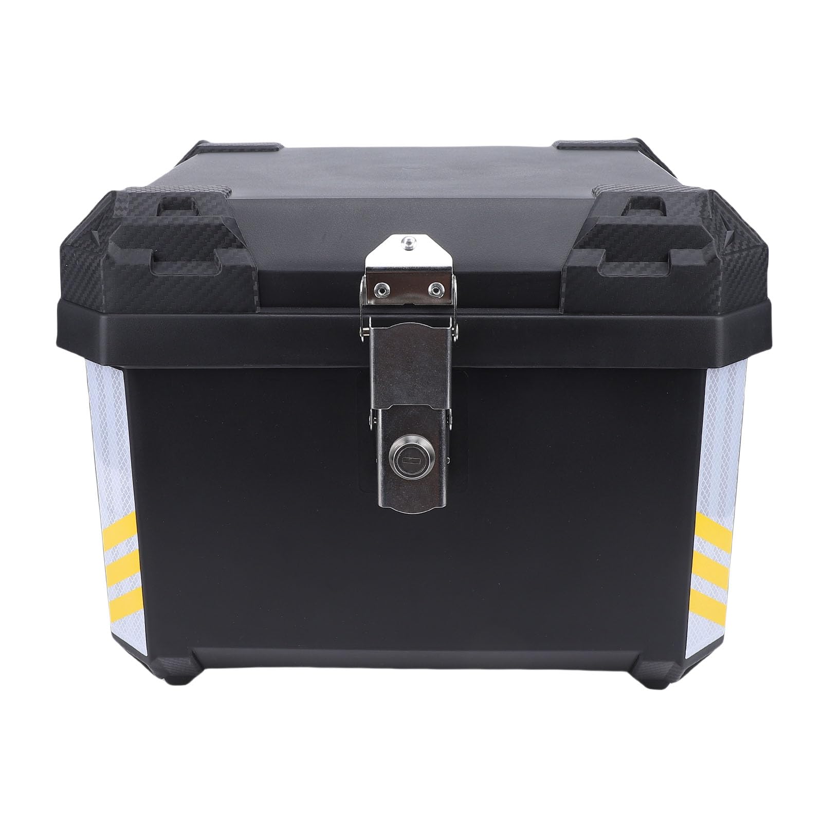 Baúl para Motocicletas de 45 L, Caja Trasera de Gran Capacidad con Cerradura Placa Base con Revestimiento de PU Impermeabilización Maletero de Caja Trasera Desmontable para