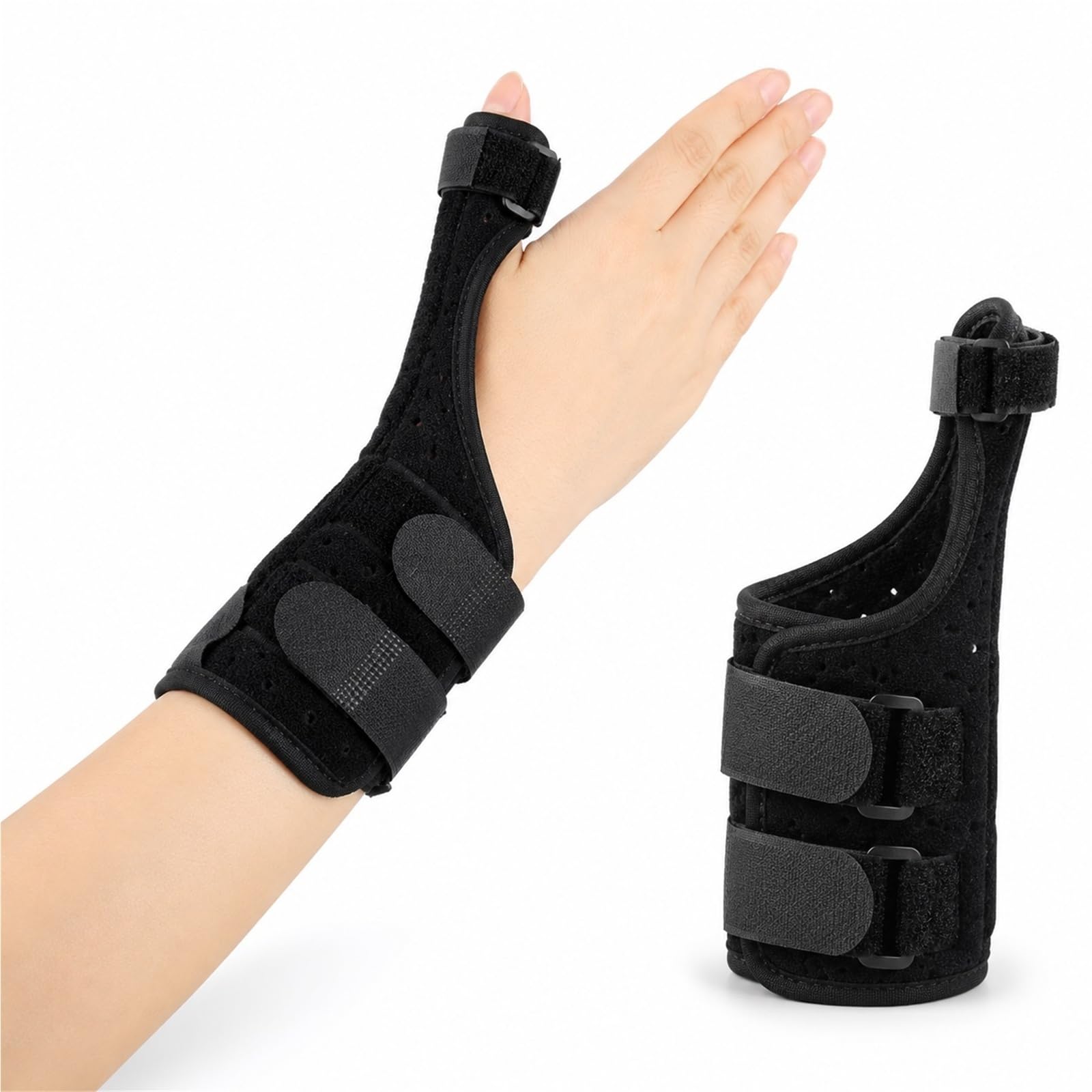 Stabilizator Kciuka Szyna na Kciuk Orteza Nadgarstka Regulowana na Lewą i Prawą Rękę Ulga w Bólu Zapalenie Ścięgien Artretyzm Skręcenia Oddychający Neopren Wsparcie