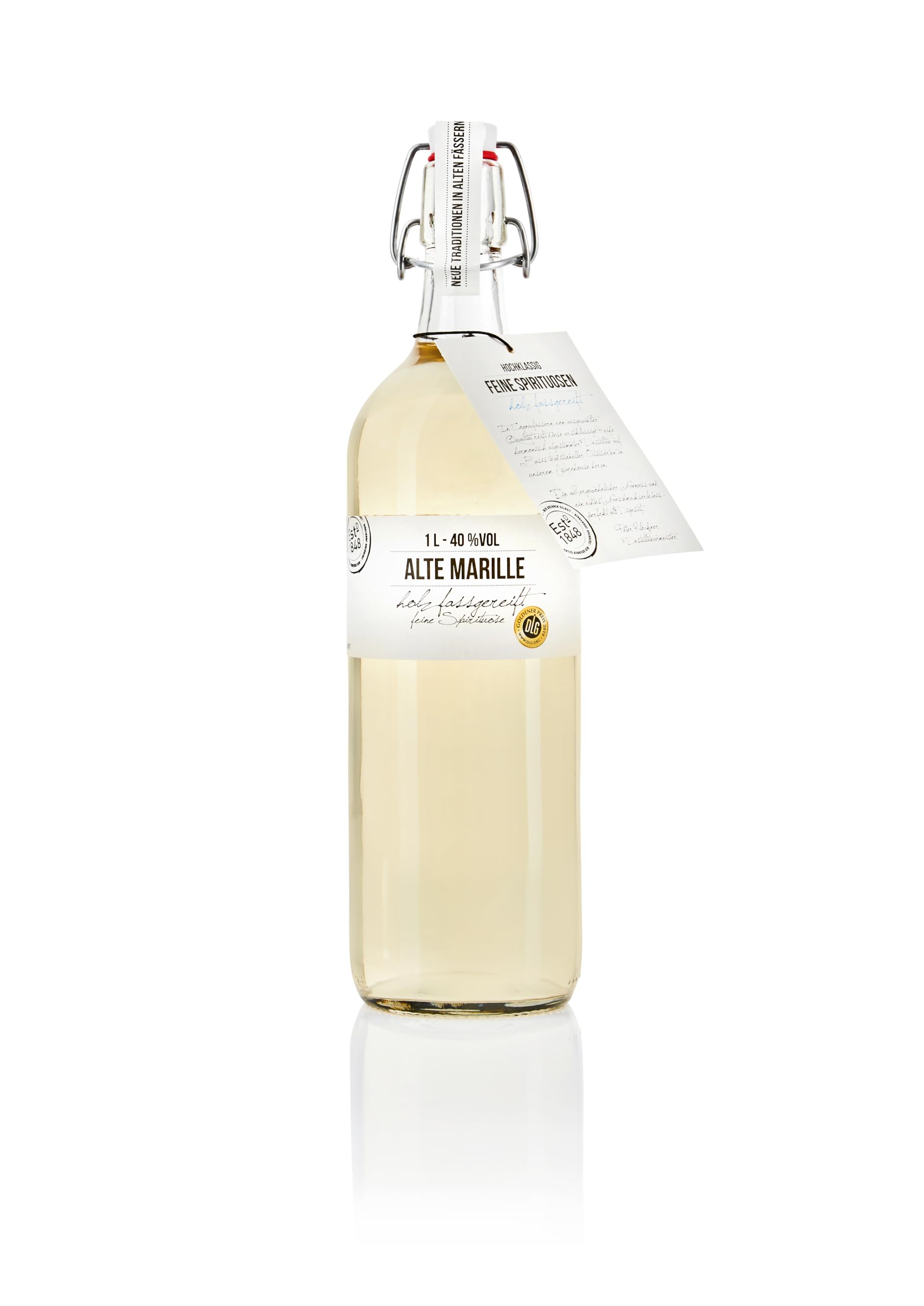 BIRKENHOF Brennerei | Alte Marille - feine holzfassgereifte Spirituose | (1 x 1l ) - 40 % vol.