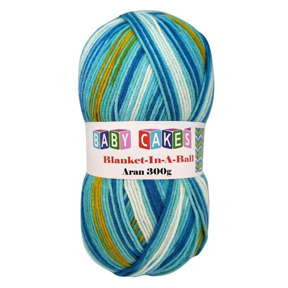 WoolCraft Baby Cakes Blanket in a Ball Aran Knitting & Crochet Yarn, Available in a Selection of Variegated Colours, 100% Acrylic, 636 Metres, 300g Balls, Pack of 10, Popsicle
