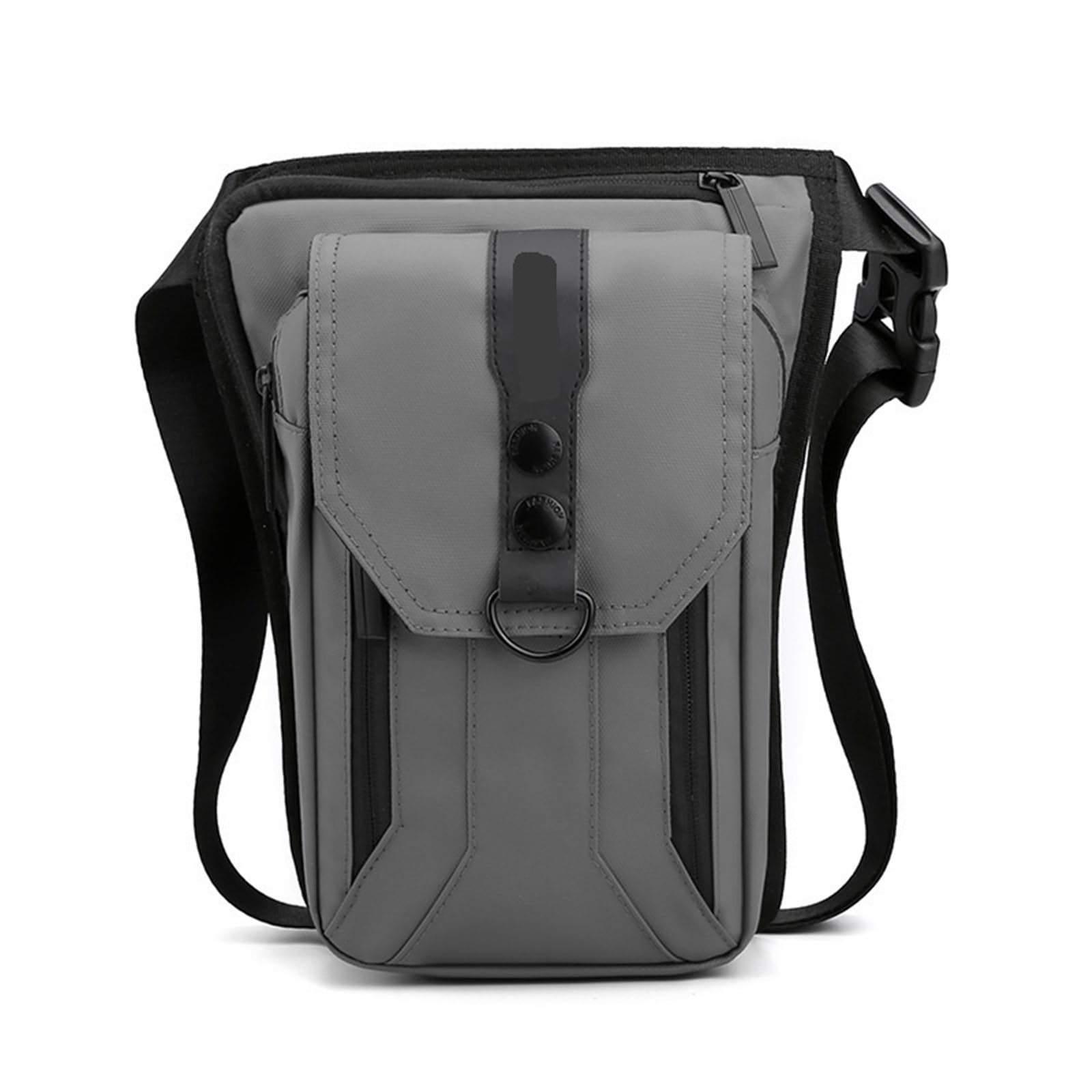Uomo Outdoor Ciclismo Gamba Marsupio Versatile Sport Marsupio Cintura Nylon Fanny Pack Maschio Solido Sling Impermeabile Borsa a Tracolla per Gambe(Gray)