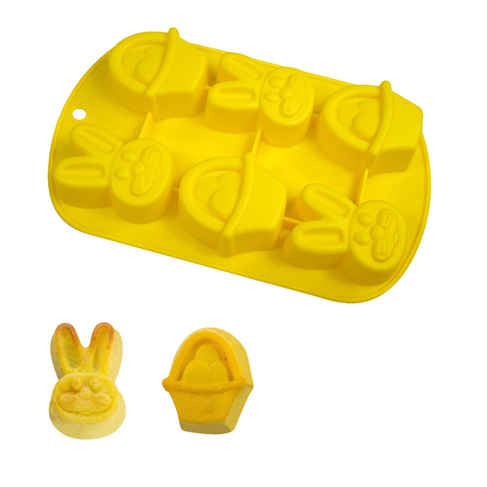 Zxfdsfdbnm Unique Rabbits and Carrot/Eggs Silicone Molds for Cakes Snacks and Creative Cooking Practical Kitchen Bakeware Elastomer Baking Pan for Cakes