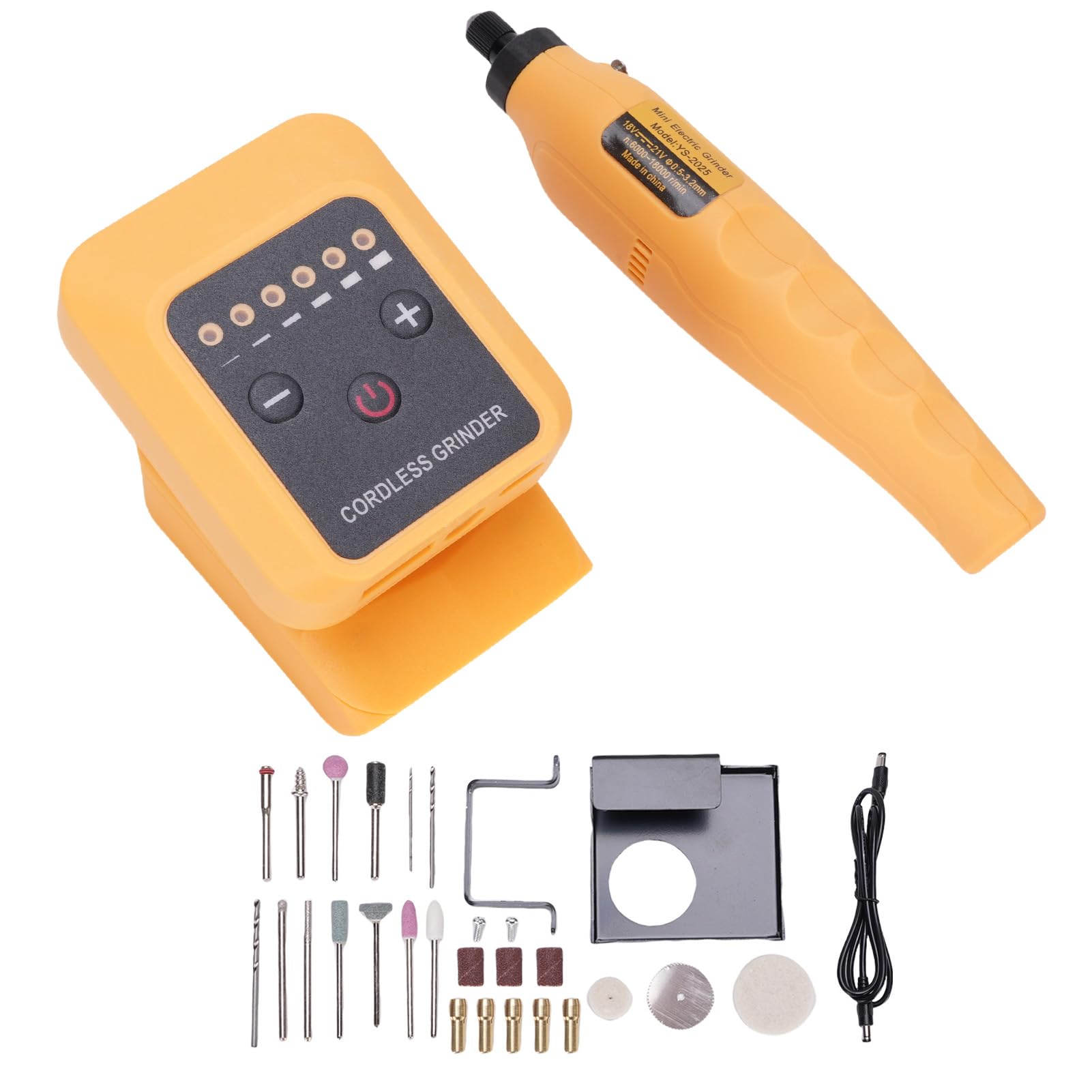 Smerigliatrice Elettrica Power Grinder ABS 6 velocità Regolabile da 6000 a 18000 Giri/min per Incisione Lucidatura Intaglio Foratura Casa Fai da Te Artigianato e Lavori di Manutenzione