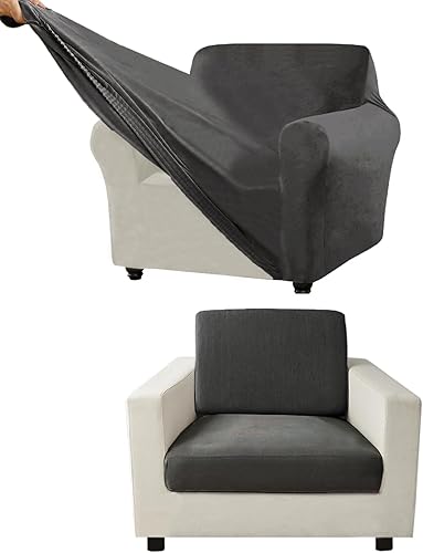 Miniatura 149 de Funda para Sofá de Terciopelo, Fundas Elásticas para Sofá para Funda Principal Separada/Respaldos y Cojines de Asiento, Funda para Sofá, para Fundas